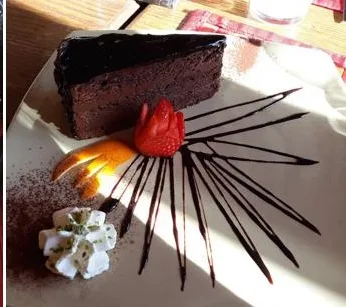 Torta al cioccolato del ristorante La Sorgente